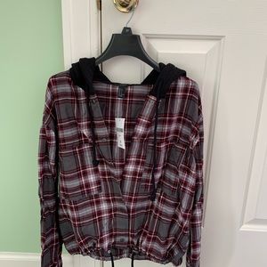 Forever 31 hooded flannel